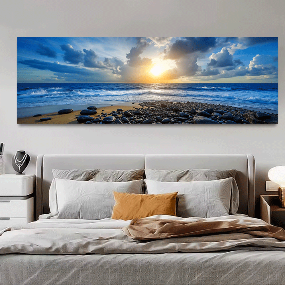 Interior Design Poster - 1PC-Canvas poster Unframed Ocean Sunset Beach